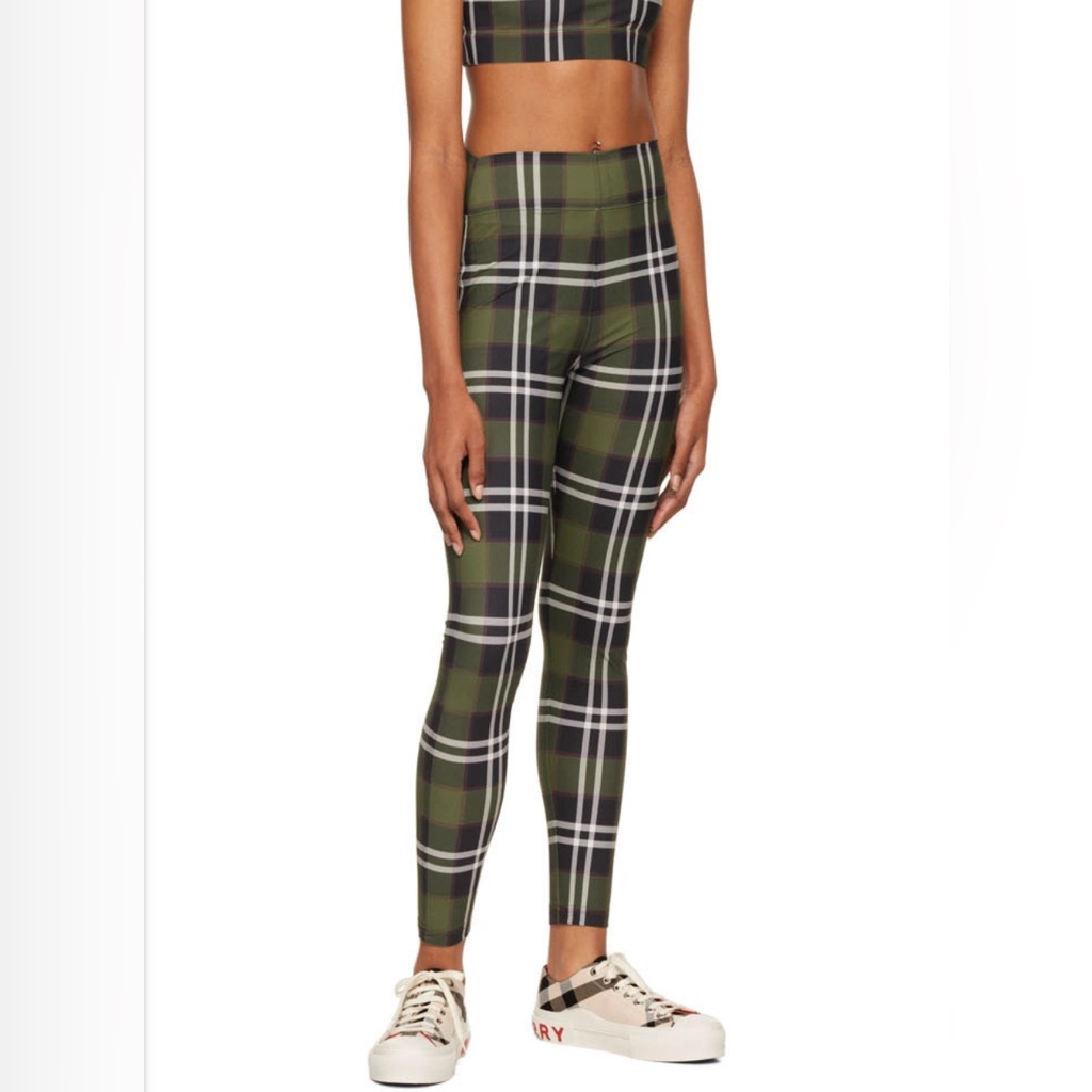 Burberry Vintage Green Check Leggings